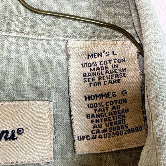 Vintage Penmans Men's L Polo Dress Shirt Light Green Button Up Short Sleeve - Picture 3 of 12